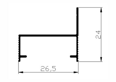 Contramarco de alumínio