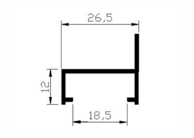 Contramarco de alumínio